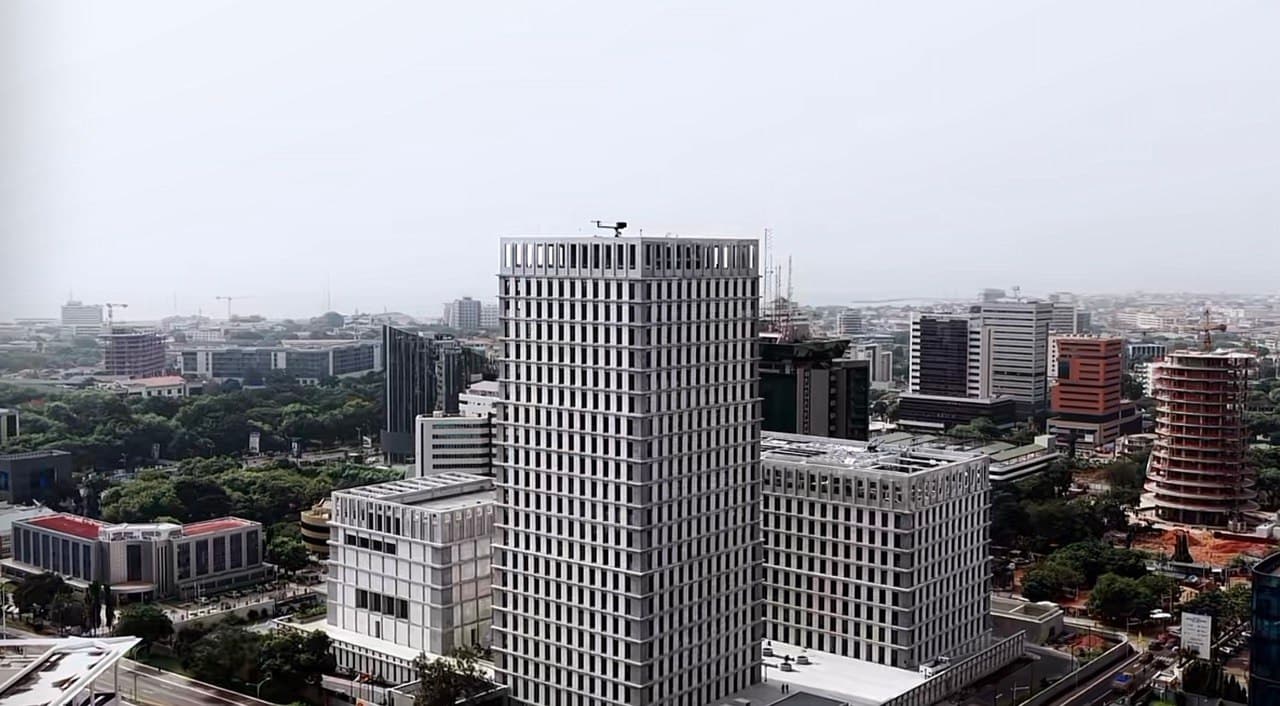 Accra skyline — central business district