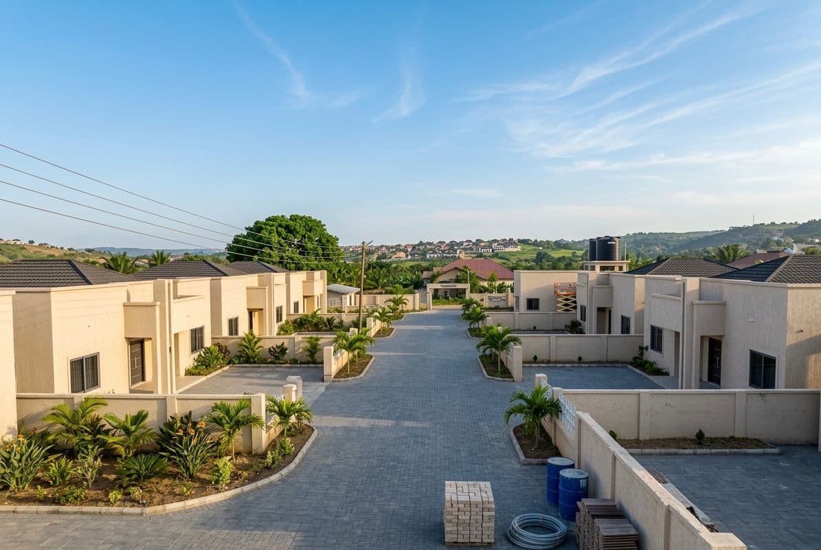 Toivo Investment gated estate in Ghana — courtyard view